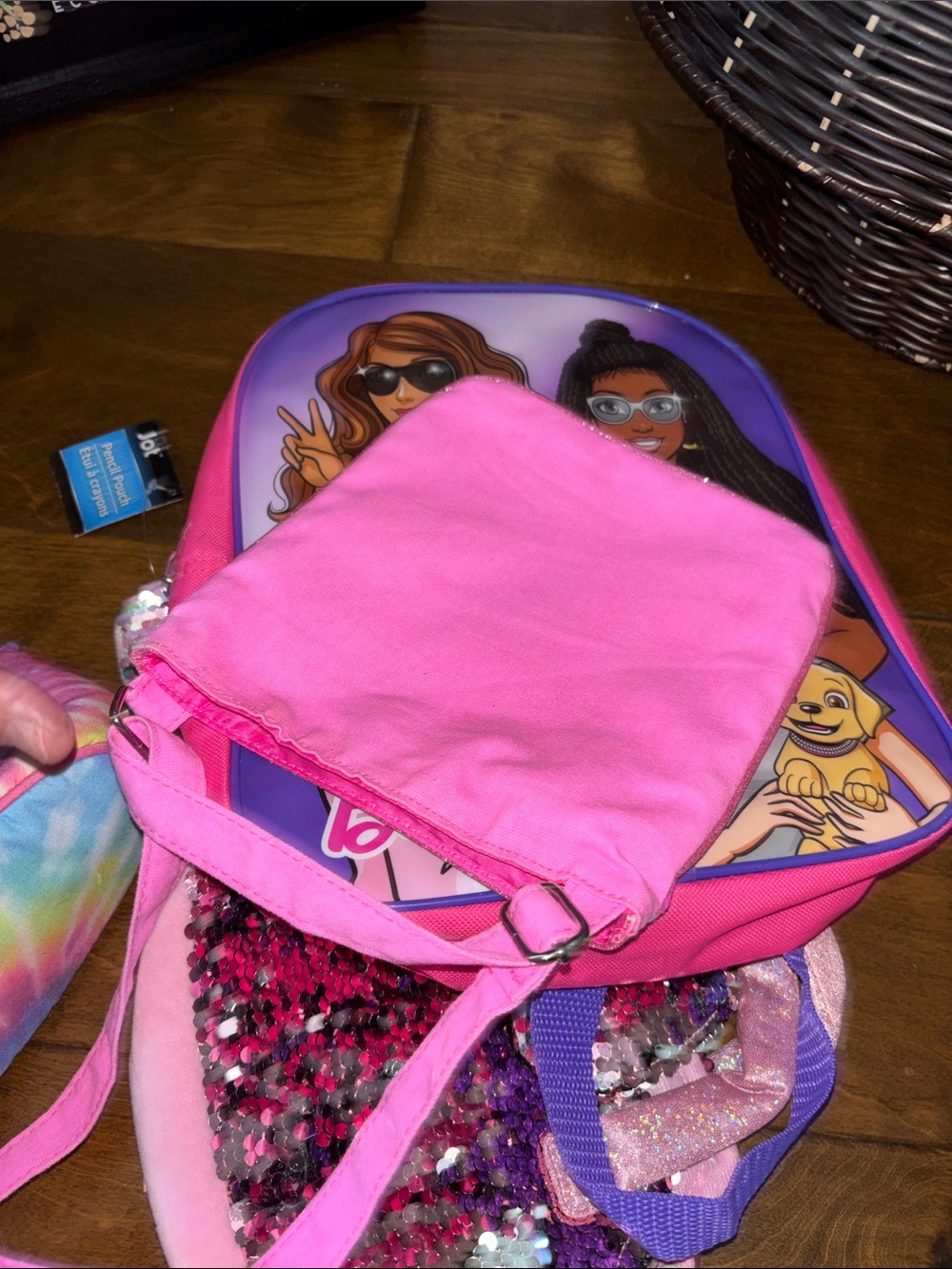 Barbie Pink and Purple Character Backpack with Sequin Purse and Accessories - Picture 12 of 13